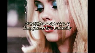 和訳 Happiness is a butterfly — Lana del rey 幸せは蝶々みたいなもの🦋 [upl. by Arvy]