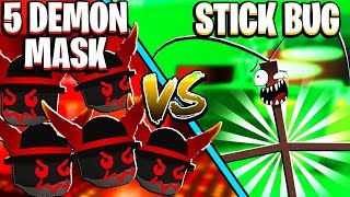 5 DEMON MASKS Vs Stick Bug In Roblox Bee Swarm Simulator [upl. by Elamaj]