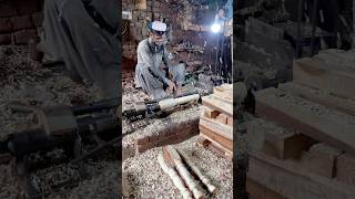 How to Wooden Cot Legs Making Process amazingprocess skills wooden wood charpai woodenfactory [upl. by Nathan]