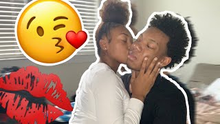 I CAN’T STOP KISSING YOU PRANK ON BOYFRIEND 😘💋 CUTE REACTION 😍💦 [upl. by Llenet]