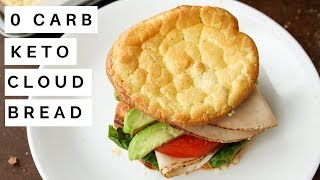 NO CARB Cloud Bread Recipe  How To Make Cloud Bread For Keto and Low Carb Diets [upl. by Nawtna]