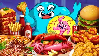 Garten Of Banban 8 Mukbang Eating Korean Tteokbokki amp Chicken Seafood  ASMR Mukbang  Animation [upl. by Dunn110]