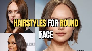 HAIRSTYLES for round FACE and BIG FOREHEAD  BEST HAIRSTYLES FOR WOMEN whit round FACE 2024 [upl. by Reamonn]