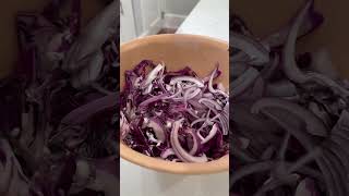 Crunchy Red Cabbage Slaw For Fish Tacos [upl. by Ziegler]