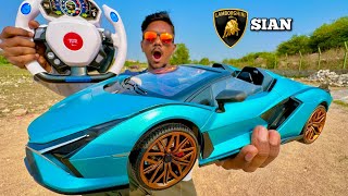 RC Fastest Lamborghini Sian Roadster Car Unboxing amp Testing – Chatpat toy tv [upl. by Uahc]