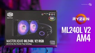 HOW TO Cooler Master ML240L V2 RGB AM4 amp AM5 Install Guide [upl. by Curnin]