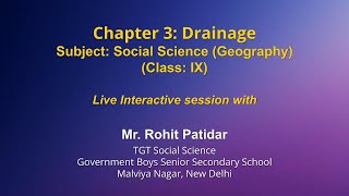 Live Interaction on PMeVIDYA  Chapter 3 Drainage [upl. by Eiuqcaj]