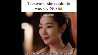 Whats wrong with secretary Kim This rejection😂😂 kdrama fyp≥° viral parkseojoon parkminyoung [upl. by Nishi802]