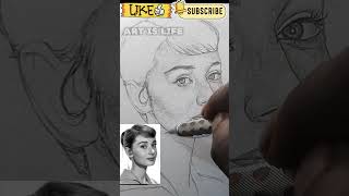 quotMastering Portrait Drawing Step by Step with Audrey Hepburn using the Loomis Methodquot drawing [upl. by Humfried20]