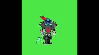 undertale  Undyne the undying coloured with beam  green screen [upl. by Eseyt]