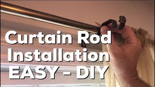 Installing Curtain Rod  Hang Curtain Rod  EASY DIY  How to [upl. by Binetta607]