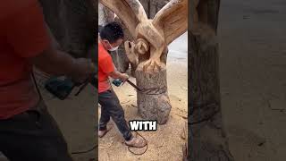 This Guy Makes A Wooden Masterpiece Out Of Huge Log amazing satisfyingworkers [upl. by Sender]