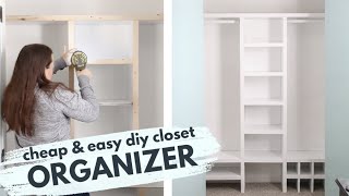 Build a DIY Closet Organizer for Cheap less than 75 [upl. by Ahseyn]