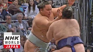 GRAND SUMO Day 9 of the November 2024 Tournament  GRAND SUMO Highlights [upl. by Nairrod618]