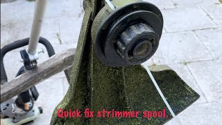 Trim your bush Garden hack Quick fix strimmer line using cable tieszip ties [upl. by Gran]