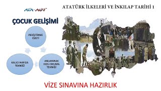 Atatürk İlkeleri ve İnkılap Tarihi 1 Vize Sınavına Hazırlık [upl. by Otrebide]