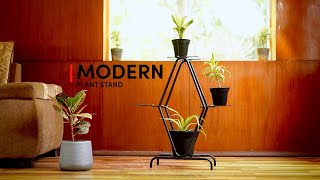 DampV ENGINEERING 4Shelf Plant Stand  Flower Pot Holder Rack with Diamond Design  DVPOT46B [upl. by Leach]