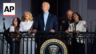 Biden Kamala Harris watch July 4th fireworks from the White House [upl. by Acilegna]