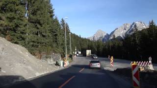 Fahrt über den Fernpass von Süden nach Norden [upl. by Nosyd]