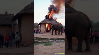 The elephant helped put out the burning house [upl. by Anilegna]