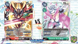 DIGIMON TCG Jesmon GX Red vs Rosemon Green [upl. by Seumas958]