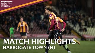 MATCH HIGHLIGHTS Bradford City v Harrogate Town [upl. by Shanda]