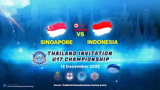 SINGAPORE vs INDONESIA  Thailand Invitation U17 Championship 2022  Game 7 [upl. by Prue]