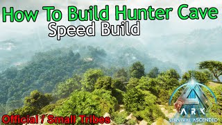 How To Build A Turret Wall In Hunter Cave  Ark Survival Ascended PVP Speed Build [upl. by Demmahom855]