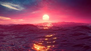 Calming Ocean Sunset Ambience  12 Hours  4K Ultra HD [upl. by Amzu]