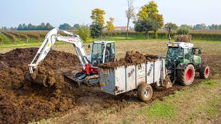 Distribuzione Letame in Vigneto 💩  Fendt 210P  Ren Mark RenFrut  Bilotta [upl. by Annol]