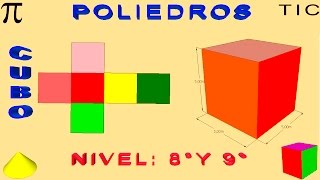 ÁREA Y VOLUMEN DE UN POLIEDRO CUBO [upl. by Drhacir]