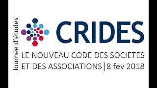 Le nouveau code des sociétés et des associations  80218 19 [upl. by Evadne]