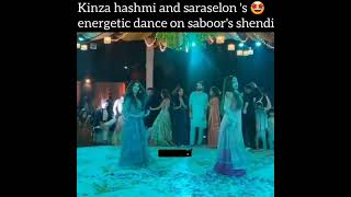 Kinza Hashmi dance on Saboor Aly Shehndi wedding sabooraly aliansari kinzahashmi [upl. by Camilia979]