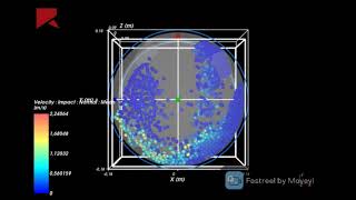 Transverse motion of coffee beans in rotating roaster RockyDEM simulation [upl. by Norine]