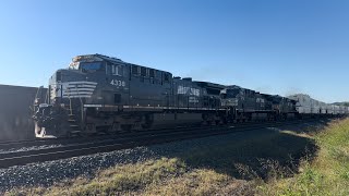 Norfolk Southern filmed from the Save a lot parking lot Ironton Ohio [upl. by Aliekahs]