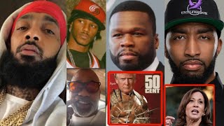 DAME DASH Y DIDNT CAMRON HIT PAUSE BUTTON W 50CENT WHOS TEAM TRUMP JUSTICE FOR NIPSEY MYSONNE [upl. by Sesiom]