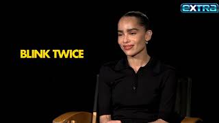 Zoë Kravitz Says Channing Tatum Was Her ‘ROCK’ Making ‘Blink Twice’ Exclusive [upl. by Ecyor]