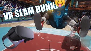 🤣 YOU Look stupid In Oculus VR Sports Basketball SLAM Dunk Contest 🤣 PERFECT VR DUNKS [upl. by Hamer]