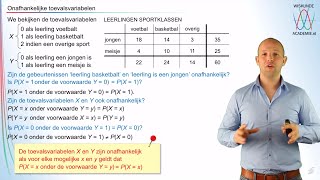 Wat zijn onafhankelijke toevalsvariabelen  kansrekening vwo AC  WiskundeAcademie [upl. by Tik]