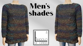 Maglione uomo alluncinetto quotMENS SHADESquot [upl. by Pleione12]