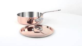 Mauviel 1830 MHeritage 150S Saute Pan and Lid  Copper Stainless Steel 32 qt [upl. by Ynalem]