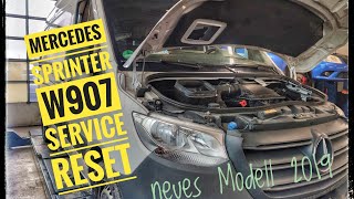 Mercedes Sprinter 2019 w907 Service ResetIntervallanzeige zurücksetzen Öl service Reset C E Klasse [upl. by Gerik]