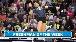 Chloe Chicoine Highlights  B1G Volleyball Freshman of the Week  Oct 10 2023 [upl. by Yesima]