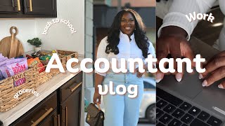 ACCOUNTANT MOM VLOG back to school routine grocery restock fitness update [upl. by Hoshi445]