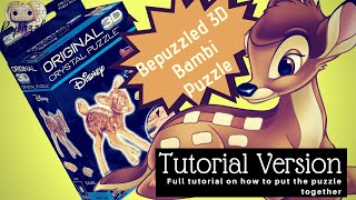 Bepuzzled 3D Crystal Puzzle Bambi Normal Speed Tutoriral Version [upl. by Walcoff]