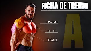 Montando um TREINO A de PEITO OMBRO E TRÃCEPS com TODOS EXERCÃCIOS e NÂº DE SÃ‰RIES [upl. by Ahtennek]