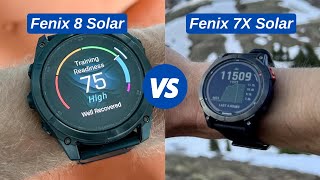 Garmin Fenix 8 Solar VS Garmin Fenix 7x Pro Solar [upl. by Floyd818]