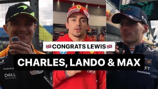 F1’s Verstappen amp Lando Norris Comment On Why They Lost To Lewis Hamilton In Britain [upl. by Romine]