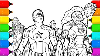 The Avengers Superhero Coloring Pages [upl. by Aihsenyt]