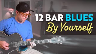 12 Bar Blues Shuffle by yourself on guitar played with a pick  Guitar Lesson EP522 [upl. by Gracie]